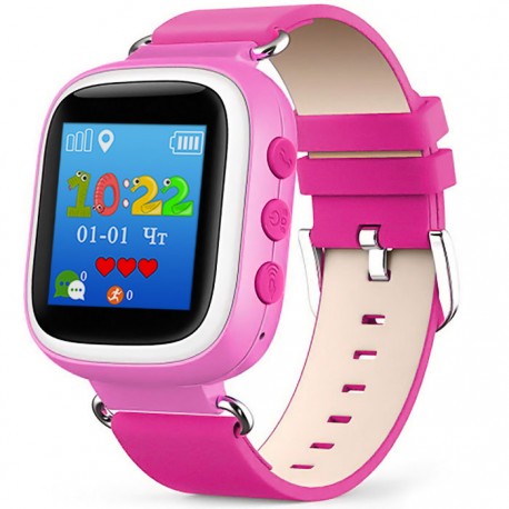 Детские часы с GPS Baby Watch Q60 S с цветным экраном (розовые)