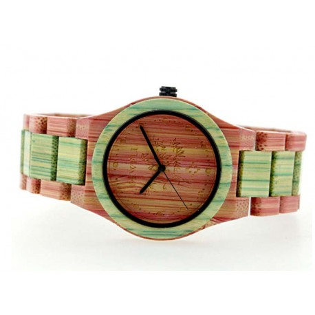 Деревянные часы Bewell ZS-W105DL lady (red, green)