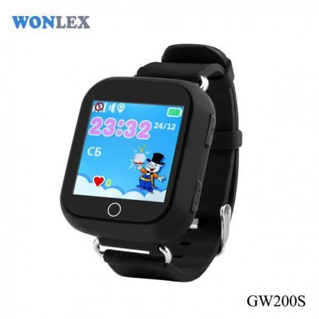 GW200S-Black Детские часы Smart Baby Watch GW200S Black Черные