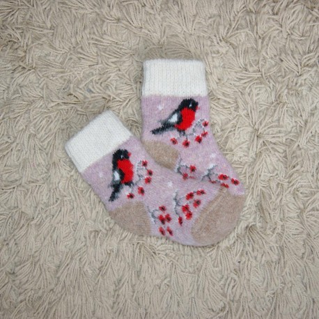 Носочки детские Снегирь (фиолетово-коричневые)