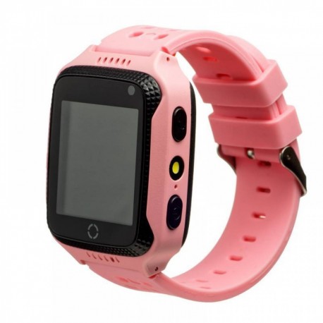 Детские часы с GPS с камерой и фонариком GW500S Розовые
