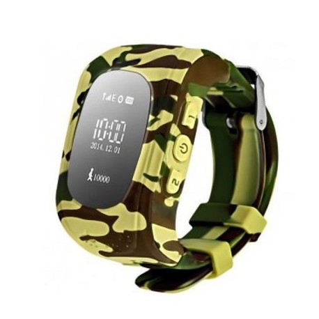Детские часы с GPS Baby Watch Q50 OLED (милитари желтый)
