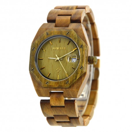 Деревянные часы Bewell ZS-W099A (green sandalwood)