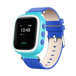 Детские часы с GPS Baby Watch GW900 blue с цветным узким экраном (голубые)